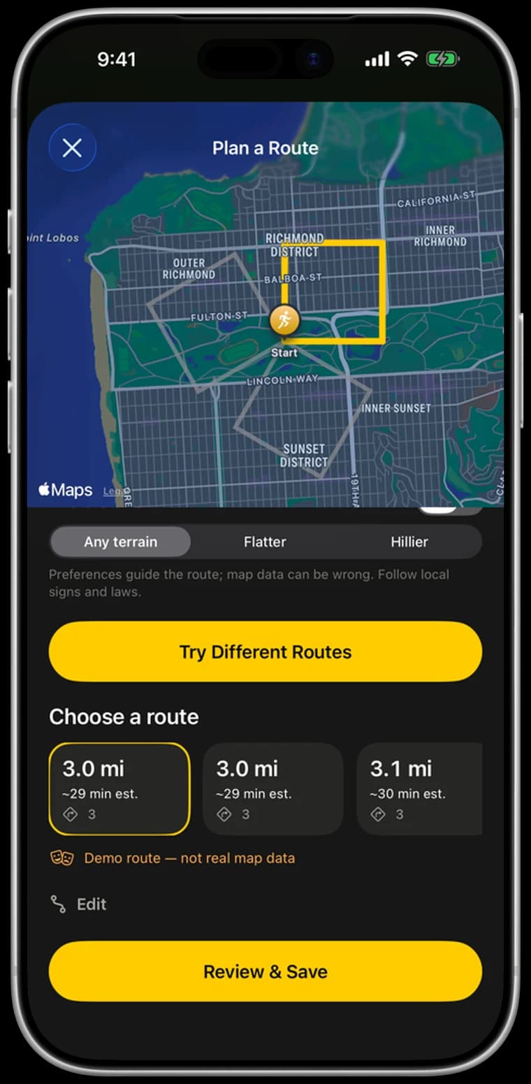 Plan a route.