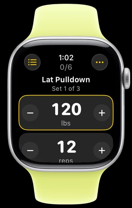 Log sets from Apple Watch, even offline